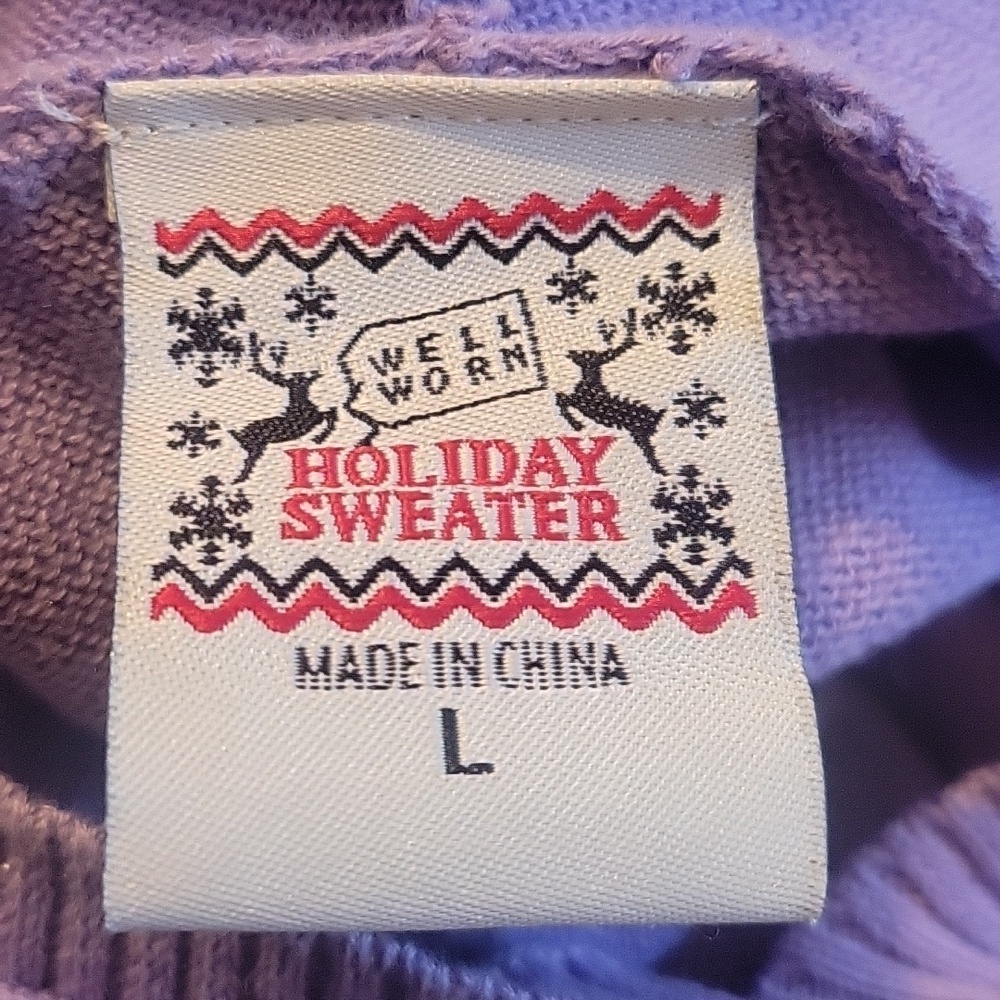 Girls Unicorn Holiday Hooded Lavender Sweater, Size: L, NWT - Picture 8 of 9